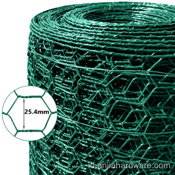 PVC berlapis pvc galvanis hexagonal wire jala untuk ayam